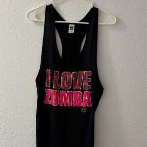 Zumba Fitness Black and Pink Women's Swim Tank